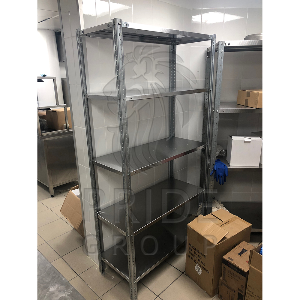 картинка Стеллаж кухонный СКц 4 полки 800x600x2000 стойки оцинкованные